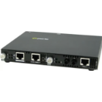 Perle SMI-100-S1ST20D - Fast Ethernet IP Managed Media Converter. 100BASE-TX (RJ-45) [100 m/328 ft.] to 100BASE-BX 1550nm TX / 1310nm RX single fiber single mode (ST) [20 km/12.4 miles]