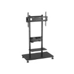 Equip 50"-90" Mobile TV Trolley with Pegboard Shelf