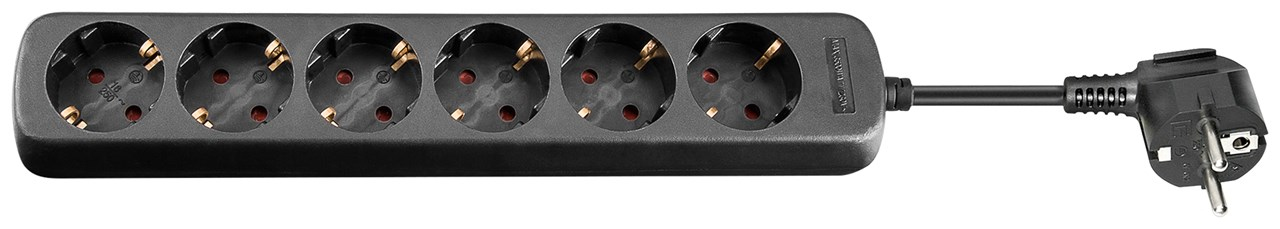 EU Product - AC Power Strip 6xCEE 7/4, 16A, 5m - Black