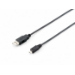 Equip USB 2.0 Type A to Micro-B Cable, 1.0m , Black