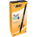 BIC Soft Feel Clic Retractable Ballpoint Pen Black Pack of 12