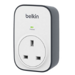 Belkin BSV102AF surge protector Grey, White 1 AC outlet(s)