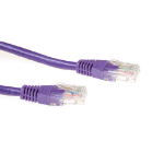 ACT Paarse 0,5 meter U/UTP CAT6A patchkabels met RJ45 connectoren