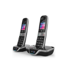 British Telecom BT 8600 Premium Nuisance Call Blocker Twin DECT telephone Caller ID Black, Silver