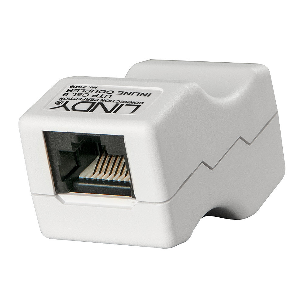 Photos - Cable (video, audio, USB) Lindy RJ-45 inline coupler UTPCat.6 34009 