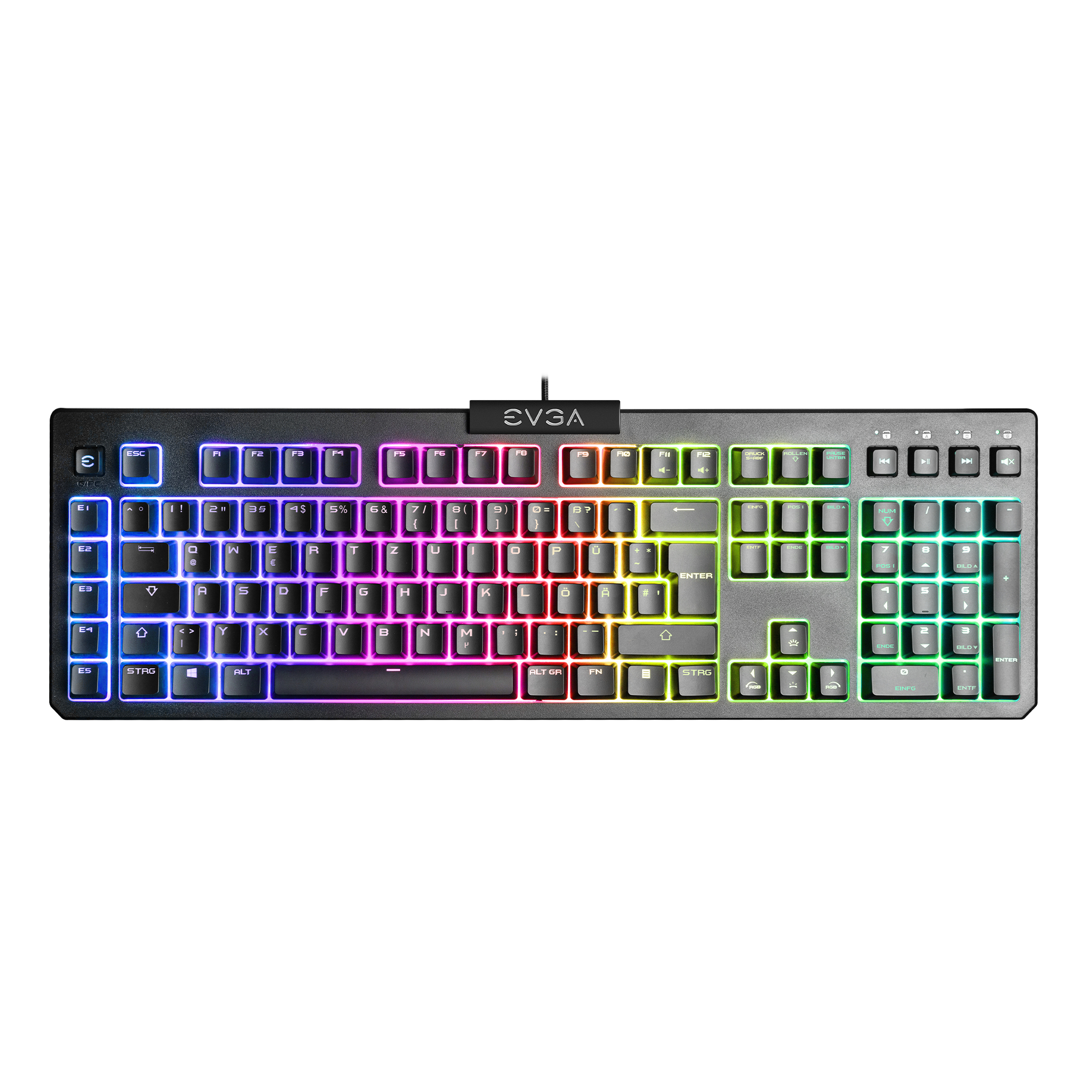 Z12 keyboard Gaming USB QWERTZ German Black