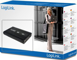 LogiLink UA0082 storage drive enclosure Black 3.5