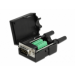 DeLOCK 66232 wire connector Sub-D 9, 10 pin terminal block Black
