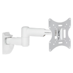 ProperAV TV Wall Bracket 23- 46" Swing Arm Tilt 20 VESA Max 200x200 Dual Pivot - White