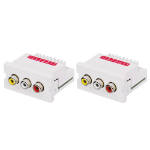 Lindy CAT5e/6 Modular AV Extender, 3 x RCA/Phono Connections