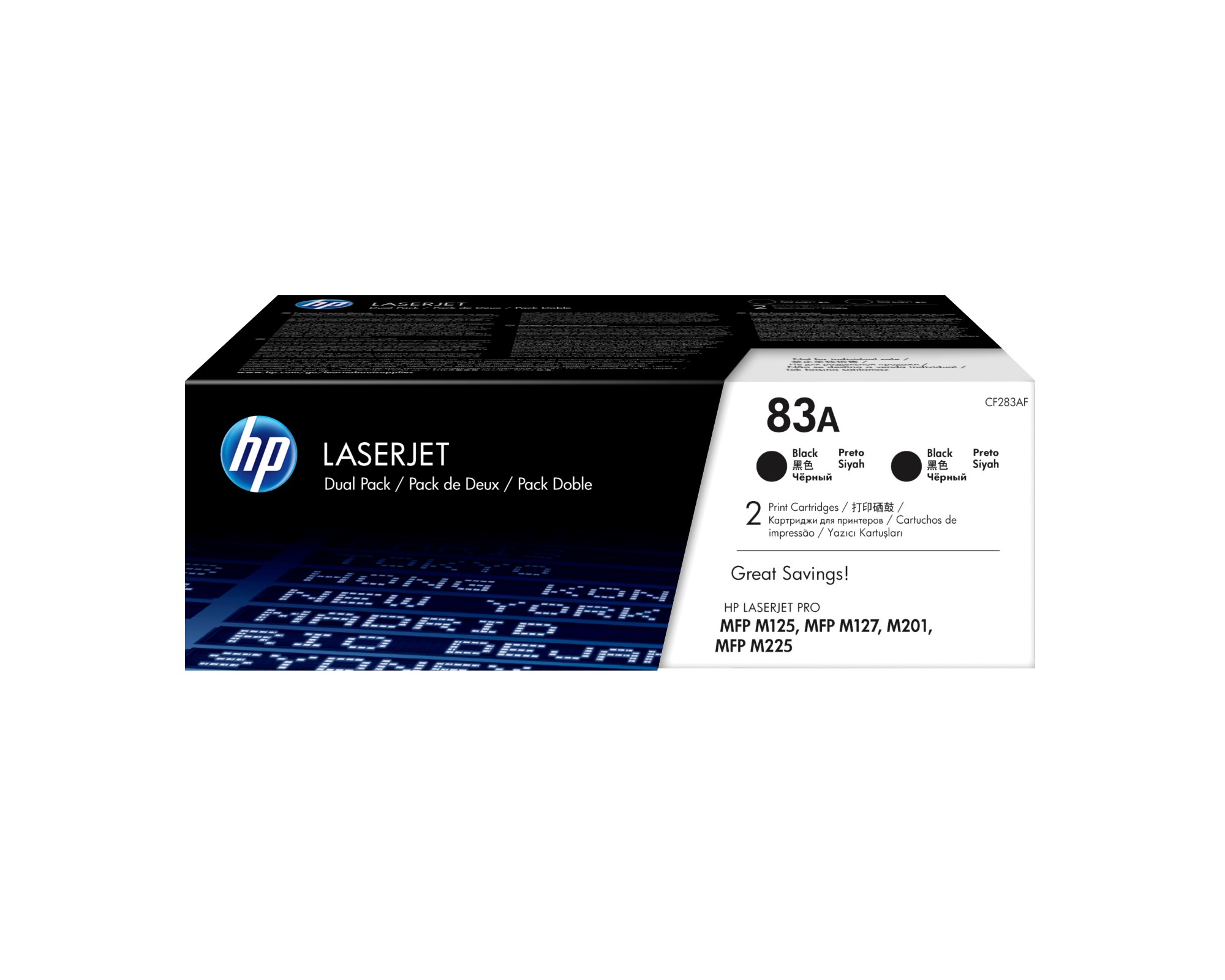 HP CF283AD/83A Toner cartridge twin pack, 2x1.5K pages/5% Pack=2 for HP LaserJet M 225/Pro M 125