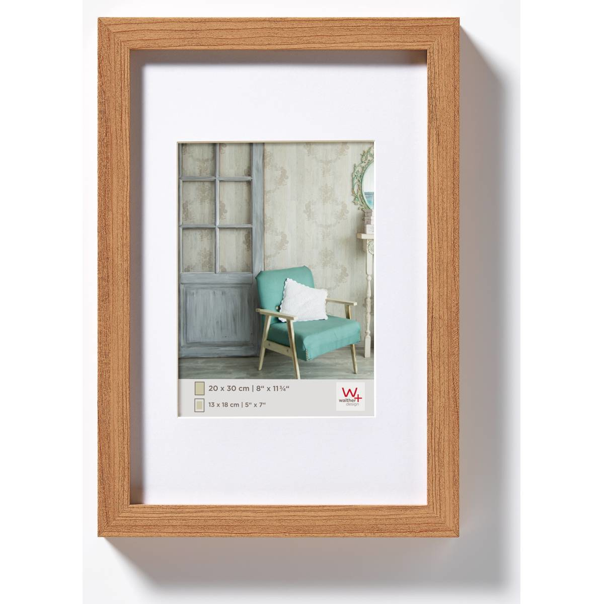 Image of walther design EA030P - Wood - Wood - Single picture frame - 13 x...