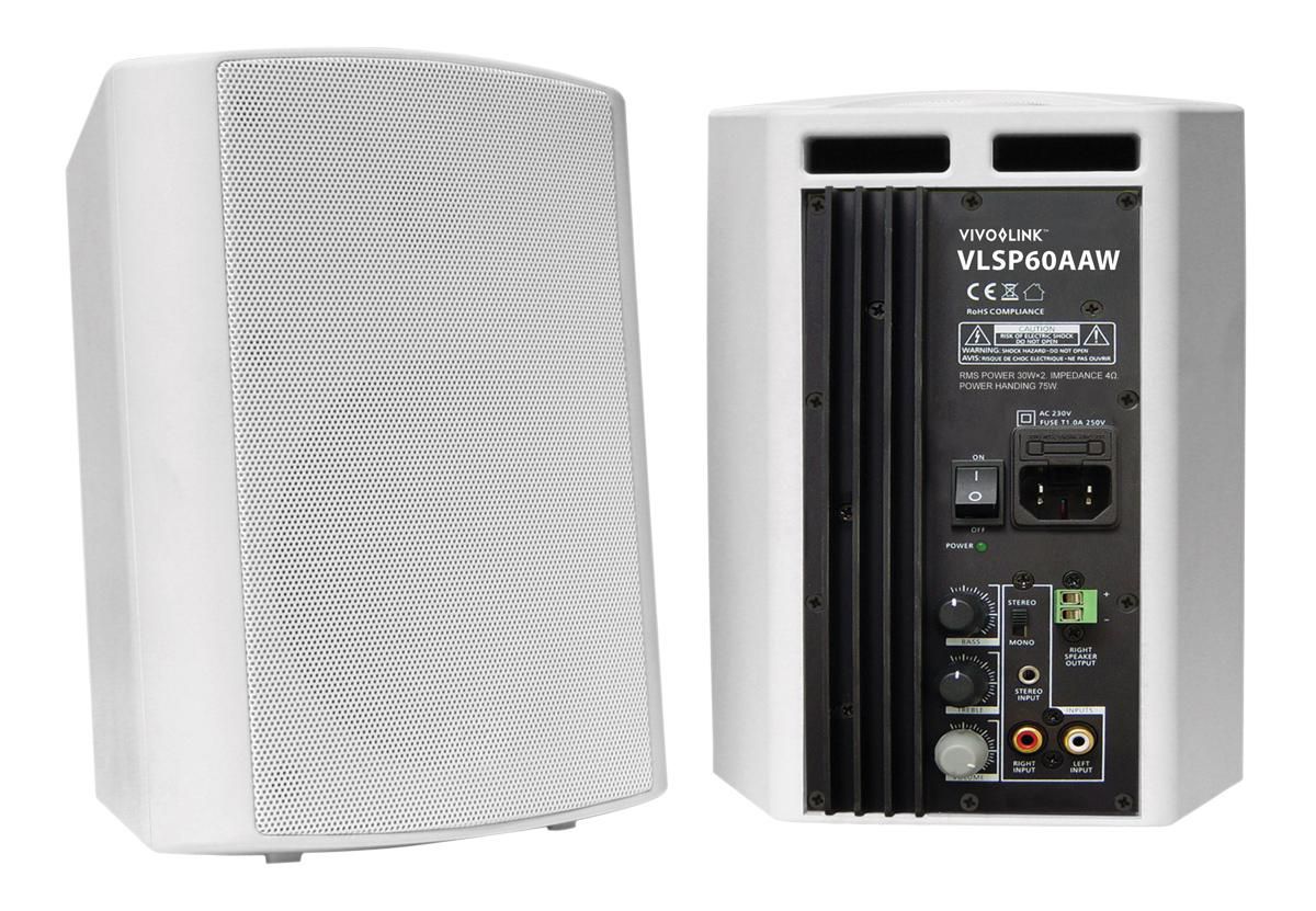 Vivolink 2 Active Speakers, White. 60 W 2.0 channels