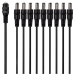 Maplin 9 Way Power Splitter Cable DC 1x Female 9x Male 5.5 x 2.1mm for CCTV - Black