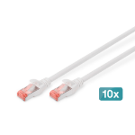 Digitus CAT 6 S/FTP patch cable, 10 pieces