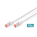 Digitus CAT 6 S/FTP patch cable, 10 pieces