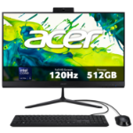 Acer Veriton Z Series AiO desktop (VZ2515G) - Intel Core Ultra 5, 16GB RAM, 512GB SSD, 23.8" 120Hz Full HD display, Windows 11