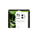HP Paquete de 2 cartuchos de tinta DesignJet 711 de 80 ml, negro