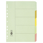 MARBIG 37000 DIVIDERS A4 MANILLA PASTEL 5 TAB