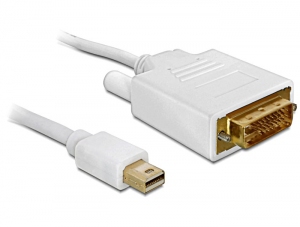 DeLOCK Kabel mini Displayport > DVI 24pin male 1m DVI-I White