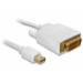 DeLOCK Kabel mini Displayport > DVI 24pin male 1m DVI-I White