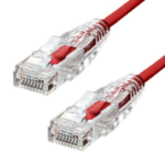 ProXtend Ultra Slim CAT6A U/UTP CU LSZH Ethernet Cable Red 25CM