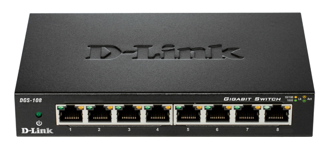 D-Link DGS-108 Unmanaged network switch Black network switch