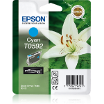 Epson C13T05924010/T0592 Ink cartridge cyan, 520 pages 13ml for Epson Stylus Photo R 2400