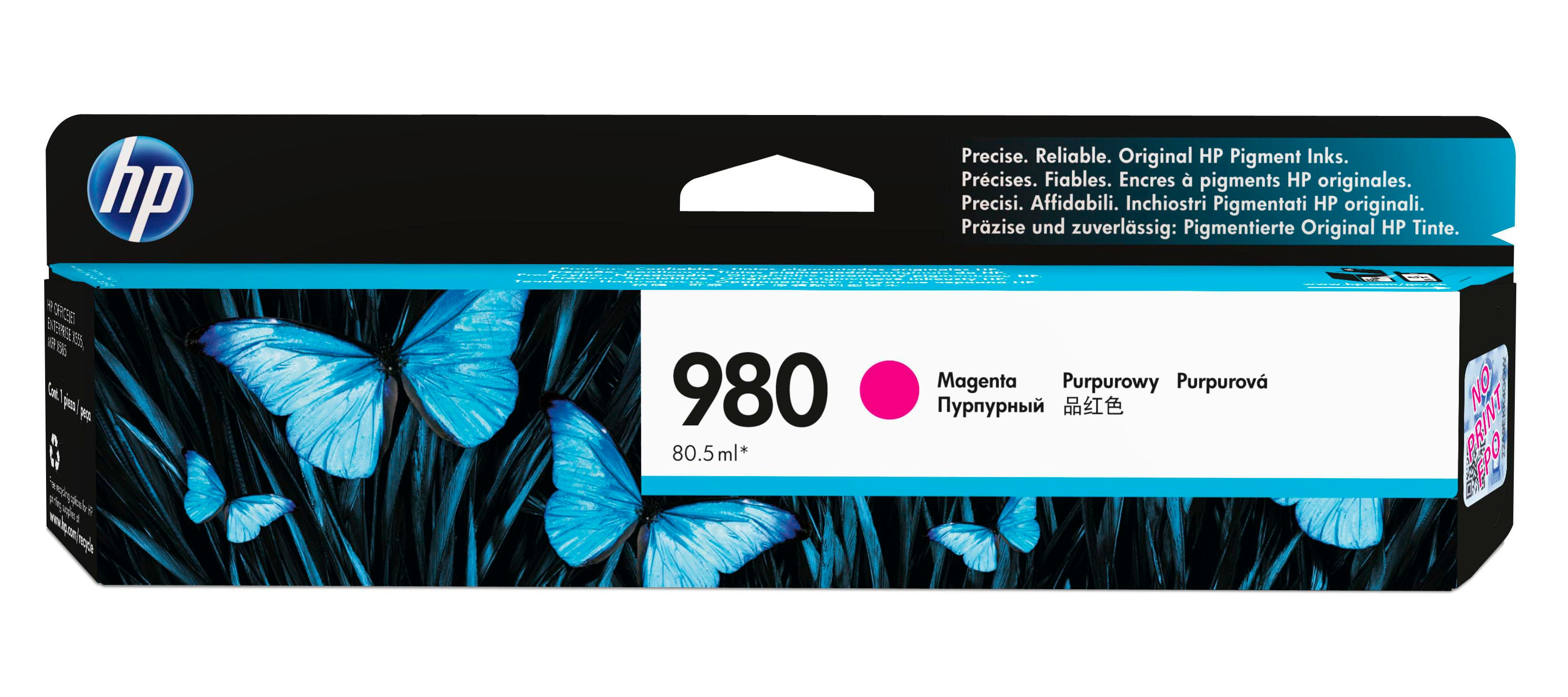 Image of HP D8J08A/980 Ink cartridge magenta, 6.6K pages ISO/IEC 24711...