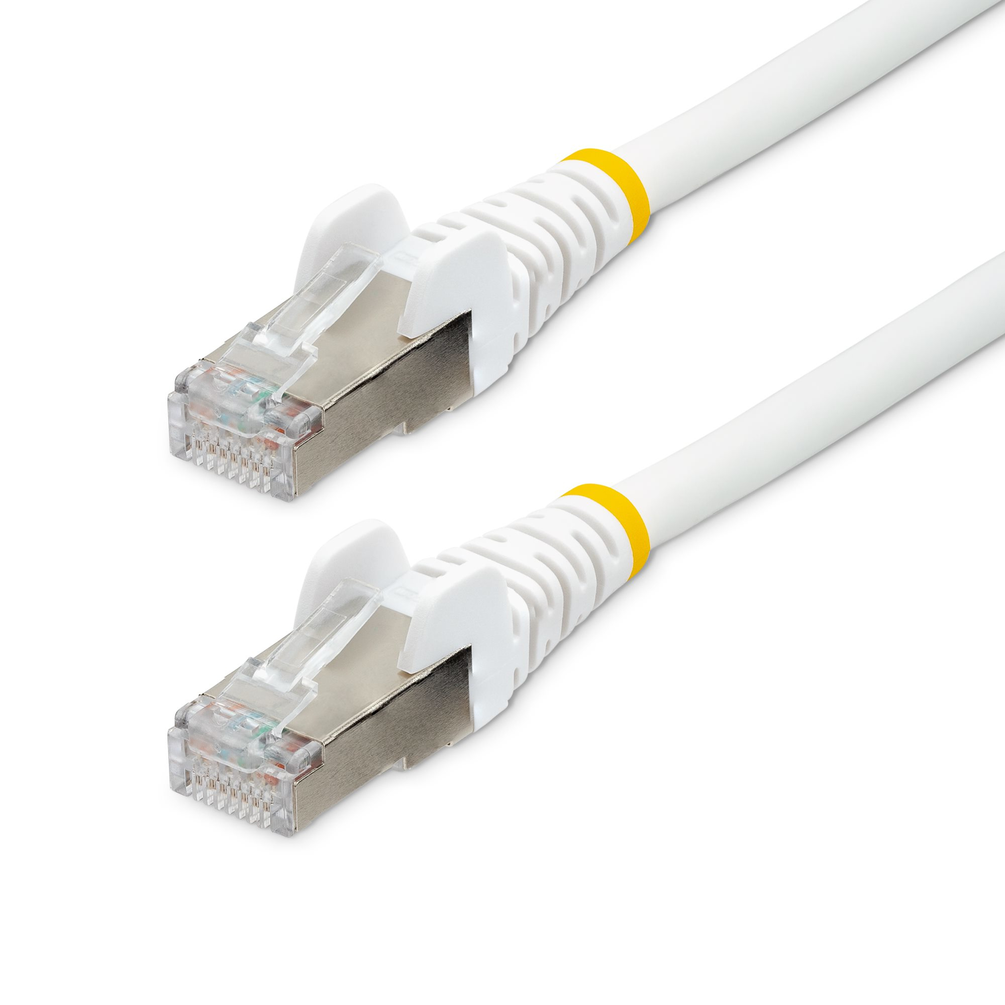 Image of StarTech.com 50cm CAT6a Ethernet Cable - White - Low Smoke Zero...