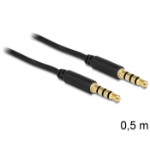 DeLOCK 3.5mm - 3.5mm, 0.5m audio cable Black