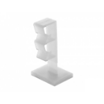 DeLOCK Cable holder with 2 feed-through self-adhesive natural 10 pieces