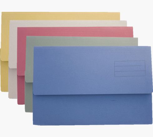 Q-Connect Document Wallets Foolscap Assorted (50 Pack) KF01490