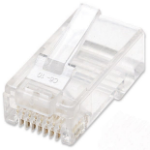 Intellinet RJ45 Modular Plugs, Cat6, UTP, 2-prong, for stranded wire, 15 Âµ gold plated contacts, 100 pack