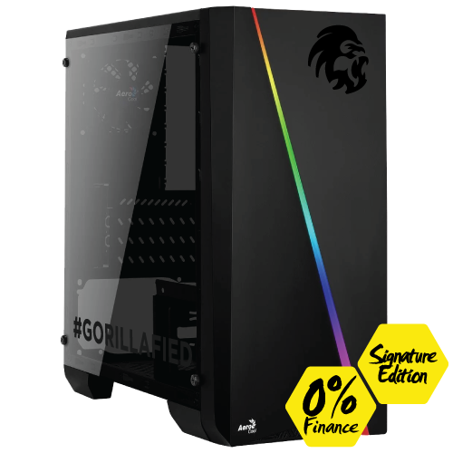 Gorilla Gaming Lite v2 Signature Edition - Ryzen 5 2600 3.4GHz, 8GB RAM, 240GB SSD, GTX 1050 2GB Gorilla Gaming Lite v2 Signature Edition - Ryzen 5 2600 3.4GHz, 8GB RAM, 240GB SSD, GTX 1050 2GB