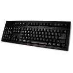 Accuratus KYB-LEFTUSB-BLK keyboard USB + PS/2 QWERTY English Black
