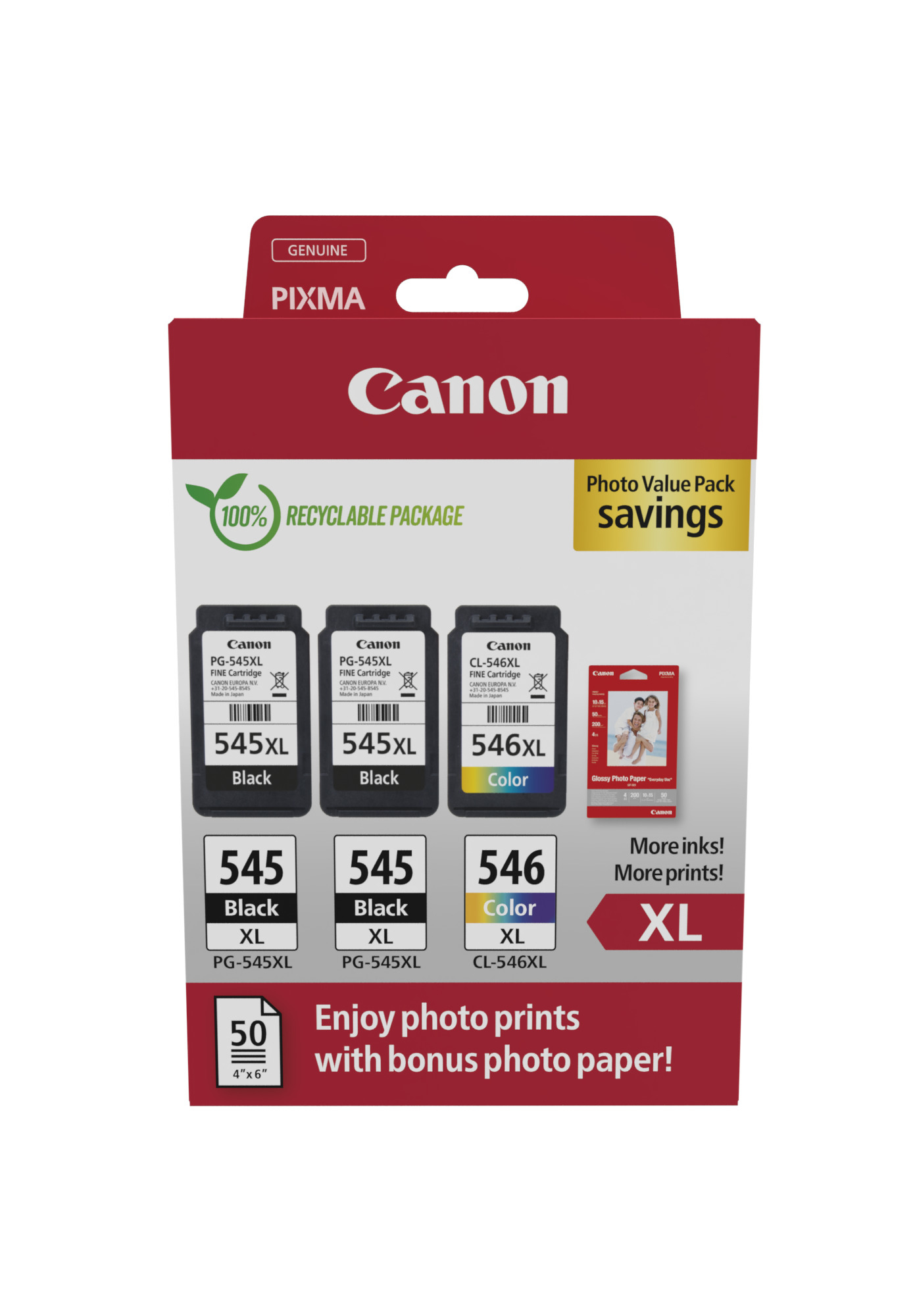 Image of Canon 8286B015/PG-545+CL-546XL Printhead cartridge multi pack...