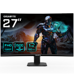 GIGABYTE GS27FC 27" FHD Curved Gaming Monitor - 1920 x 1080, 1500R, 180Hz, 1 ms, 250 cd/m², FreeSync Premium, HDR Ready, HDMI 2.0, Displayport 1.4