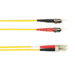 Black Box ST-LC, 2m fibre optic cable OFC Yellow