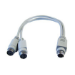 Cables Direct EX-099 PS/2 cable 0.25 m 6-p Mini-DIN 2x 6-p Mini-DIN Grey