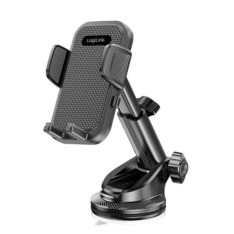 Logilink Black Smartphone Car Holder. For Dashboard And Windscreen.
