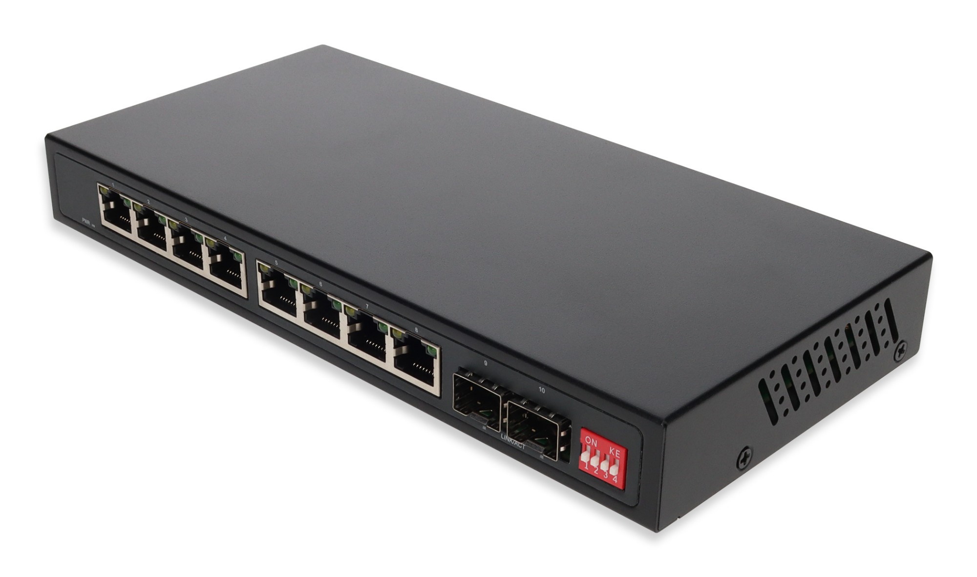 Image of AddOn Networks ADD-GMC-8RJ2SFP-POE network media converter 1000 Mbit/s