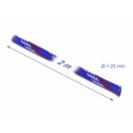DeLOCK Braided Sleeve stretchable 2 m x 25 mm blue-red-white