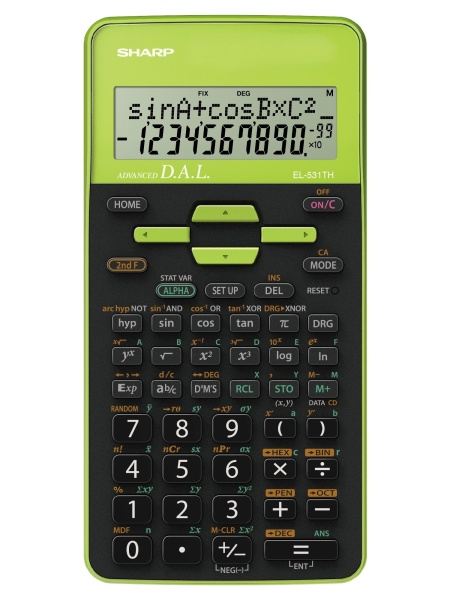 Sharp EL-531TH calculator Pocket Scientific Black. Green
