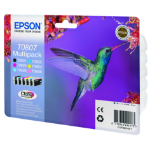 Epson C13T08074011/T0807 Ink cartridge multi pack Bk,C,M,Y,LC,LM, 6x220 pages 6x7,4ml Pack=6 for Epson Stylus Photo P 50/PX/PX 730/R 265