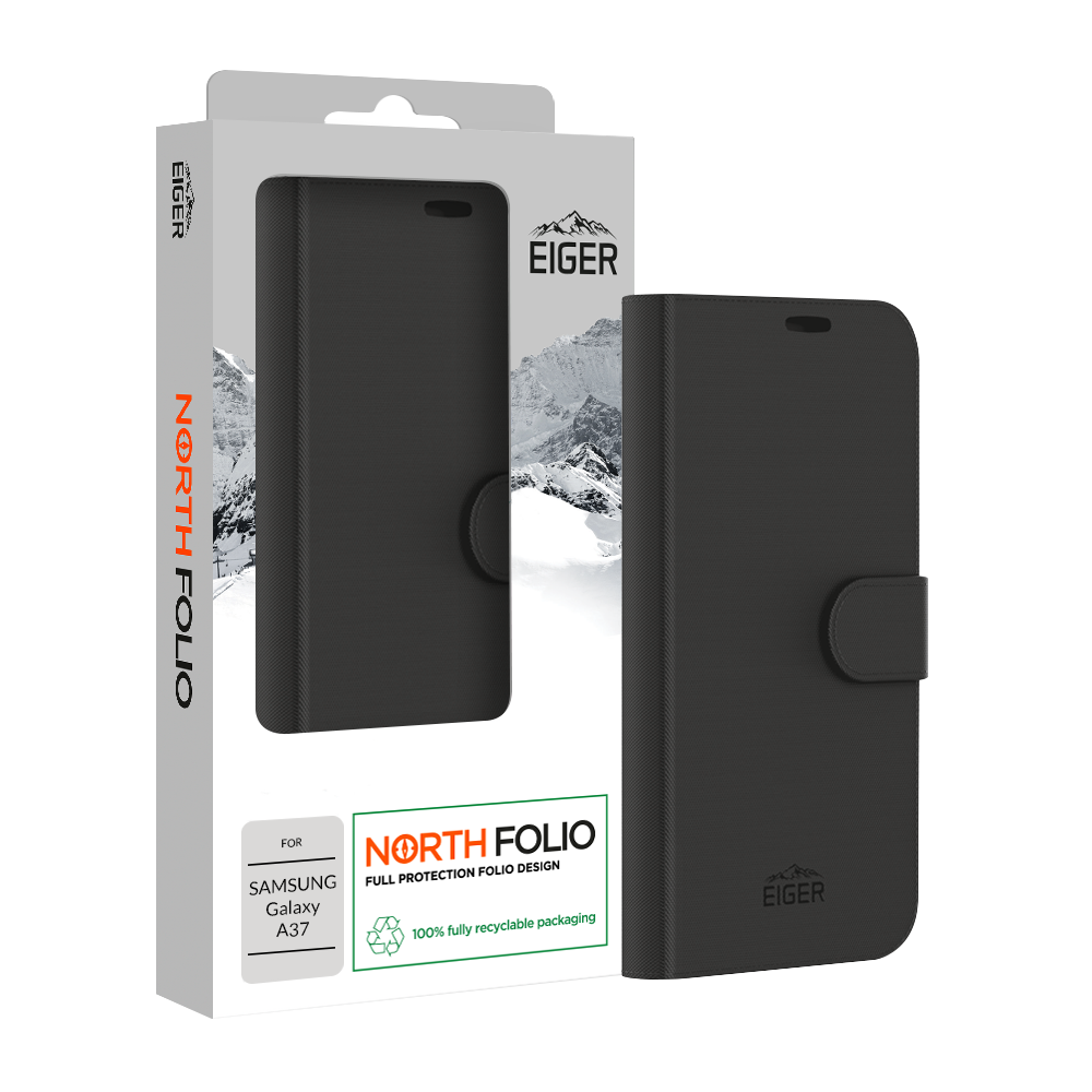 Eiger ETUI FOLIO STAND MAGNETIQUE RENFORCE NOIR POUR SAMSUNG GALAXY A3
