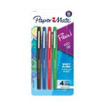 PAPERMATE PM Flair Felt Tip Ast Pk4 Bx6