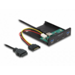 DeLOCK 64155 drive bay panel 8,89 cm (3.5") I/O ports paneel Zwart