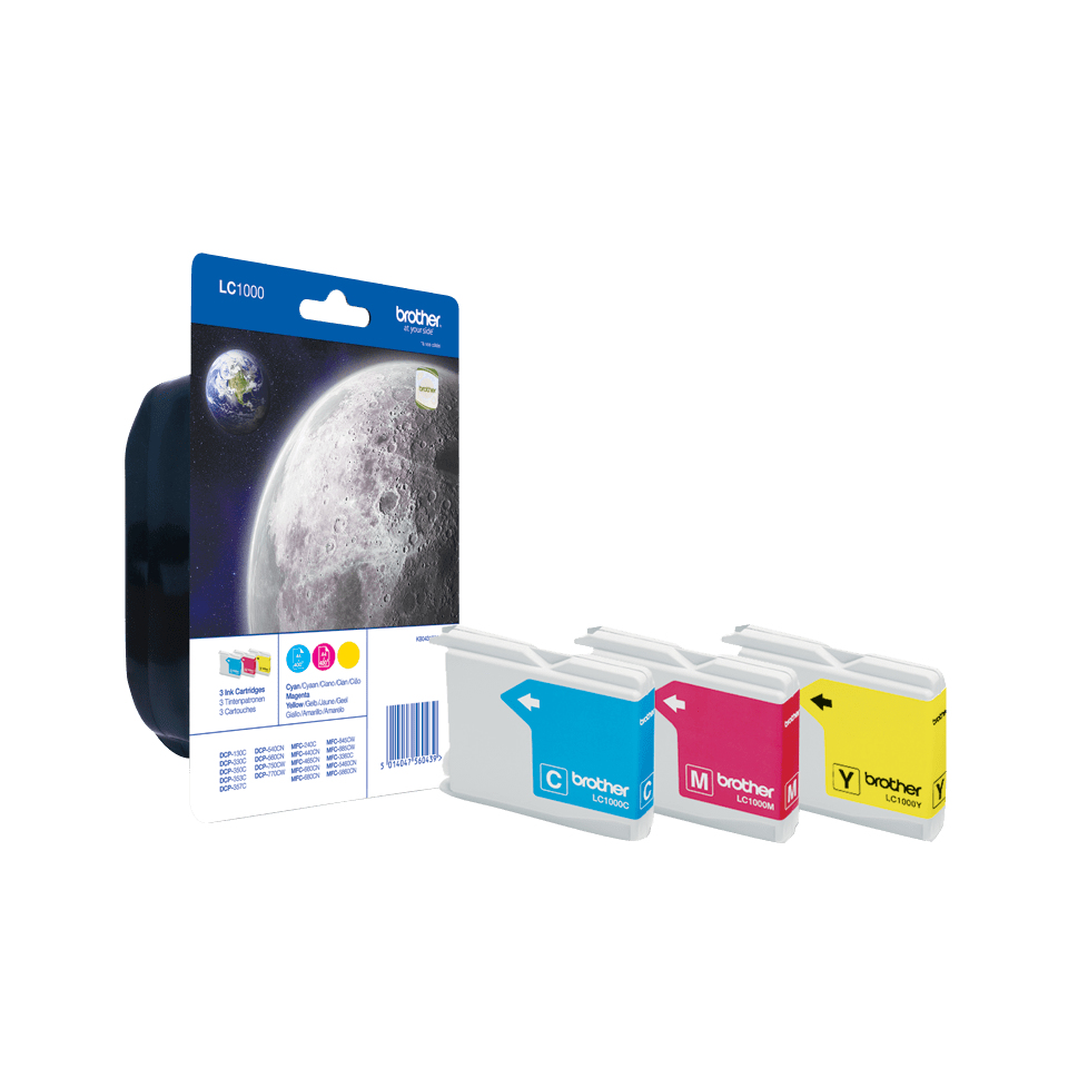 Image of Brother LC-1000RBWBPDR Ink cartridge multi pack C,M,Y Blister,...