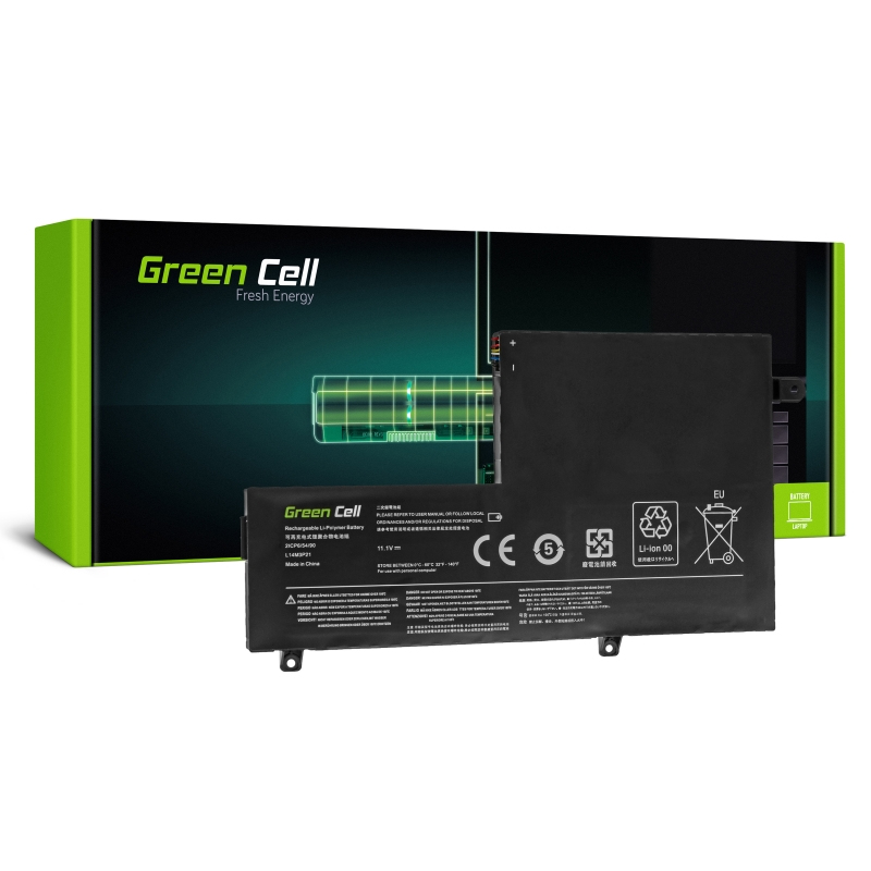 LE124 GREEN CELL Battery for Lenovo Yoga 500-14IBD etc. 3500mAh, 11.1V